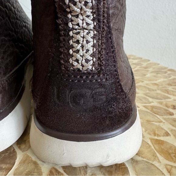 Ugg Freamon Men's Espresso Brown Leather Chukka Boots size 9 - Picture 7 of 8